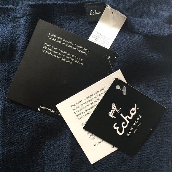 ECHO NEW YORK UNISEX SCARF- NEW WITH TAGS - Picture 2 of 3